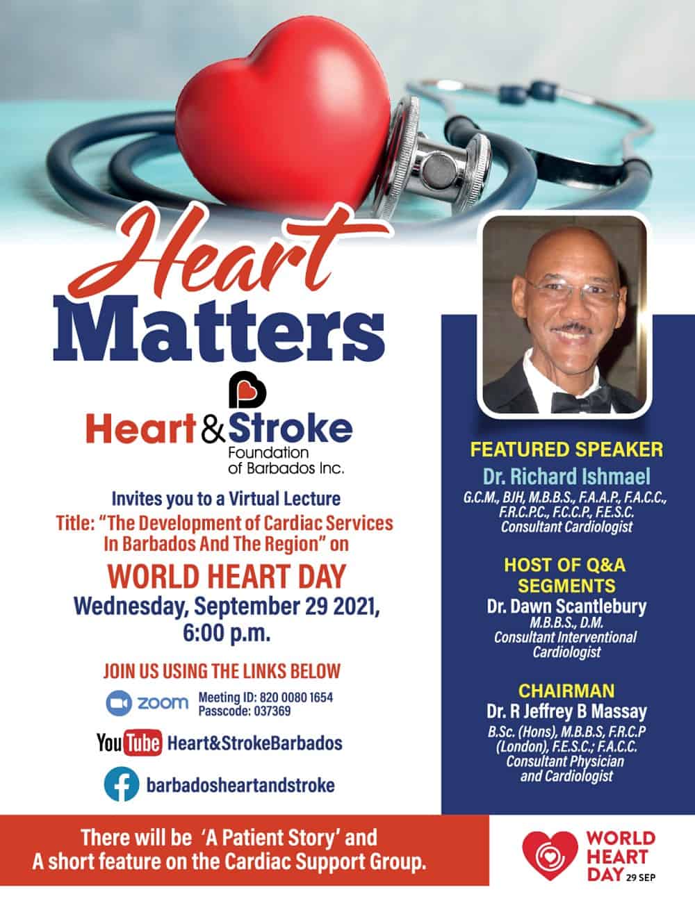 World Heart Day Virtual Lecture The Heart And Stroke Foundation Of Barbados Inc